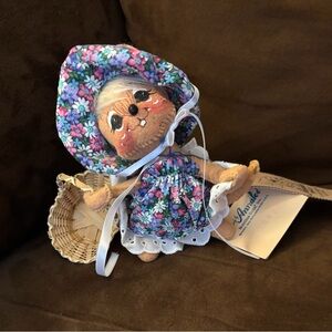 Floral Doll with Bonnet